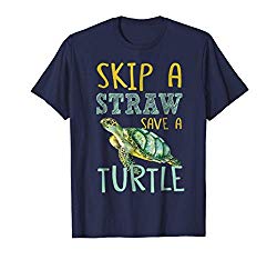 T Shirt Skip the Straw and Save the Turtle